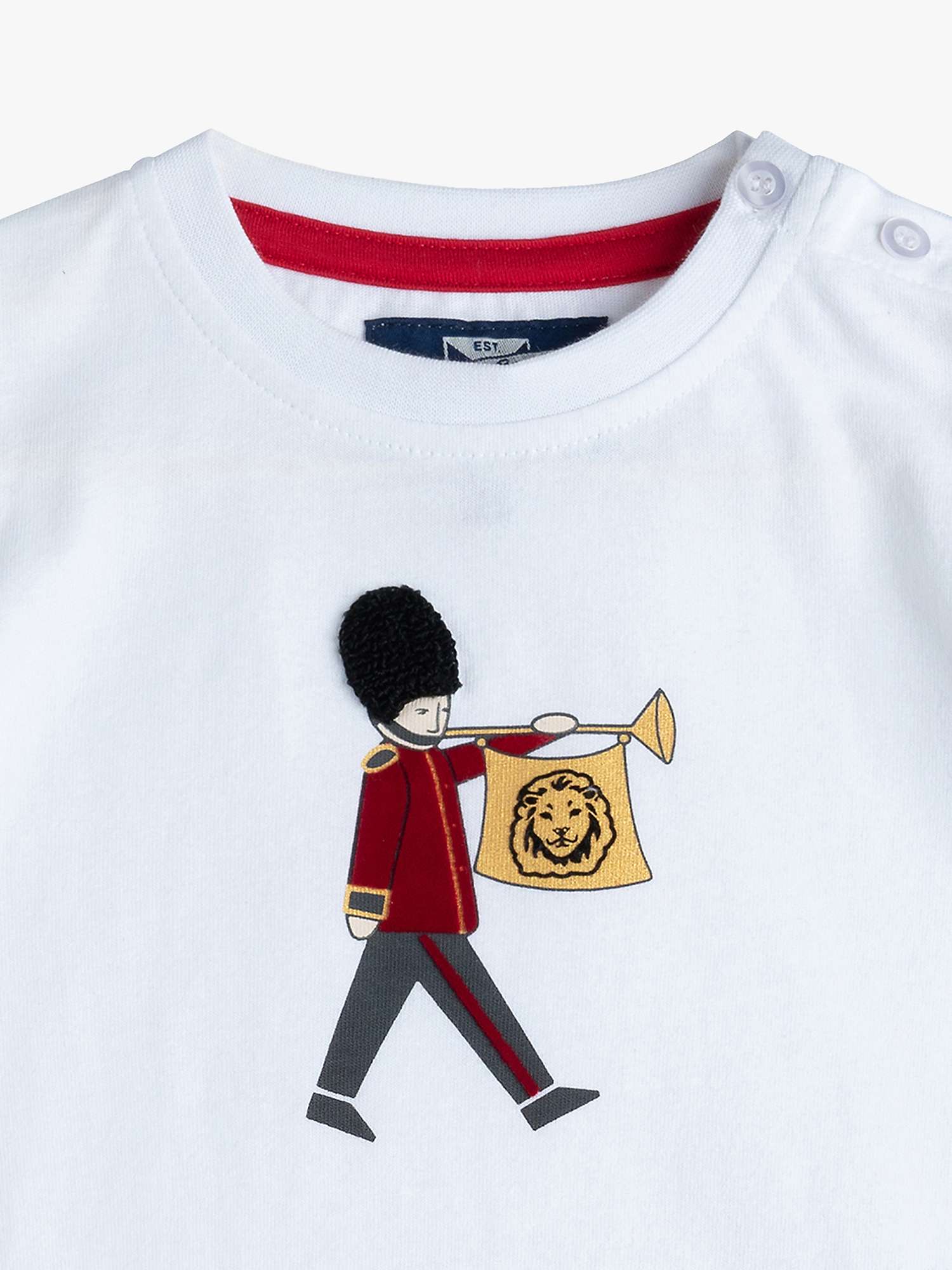 Buy Trotters Baby Guardsman T-Shirt, White Online at johnlewis.com