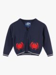 Trotters Baby Crab Knit Cardigan, Navy