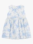 Trotters Baby Maeva Floral Print Bow Dress, Pale Blue Floral