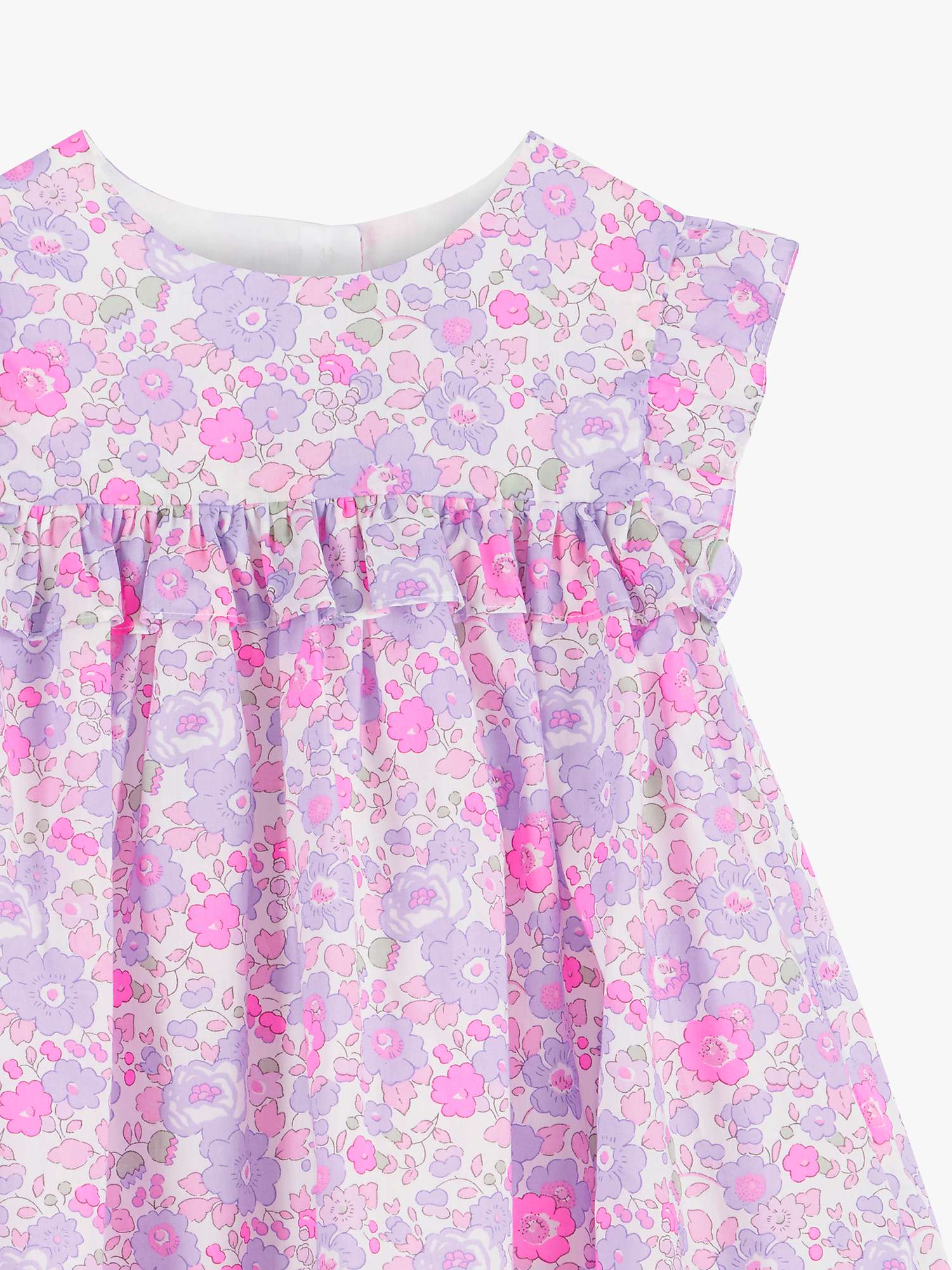 Buy Trotters Baby Liberty Betsy Floral Print Ruffle Dress, Lilac Online at johnlewis.com