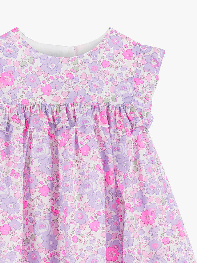 Trotters Baby Liberty Betsy Floral Print Ruffle Dress, Lilac