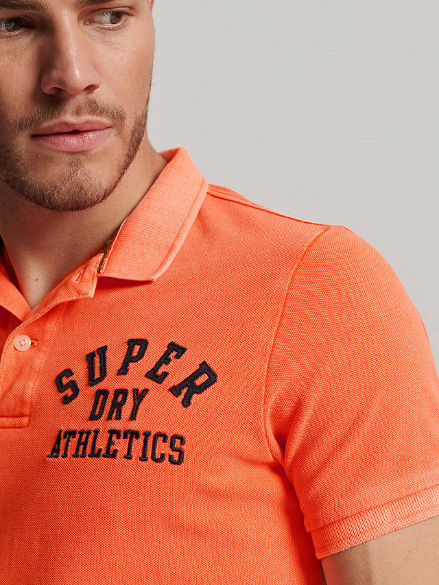 Superdry Superstate Polo Shirt, Shocker Orange
