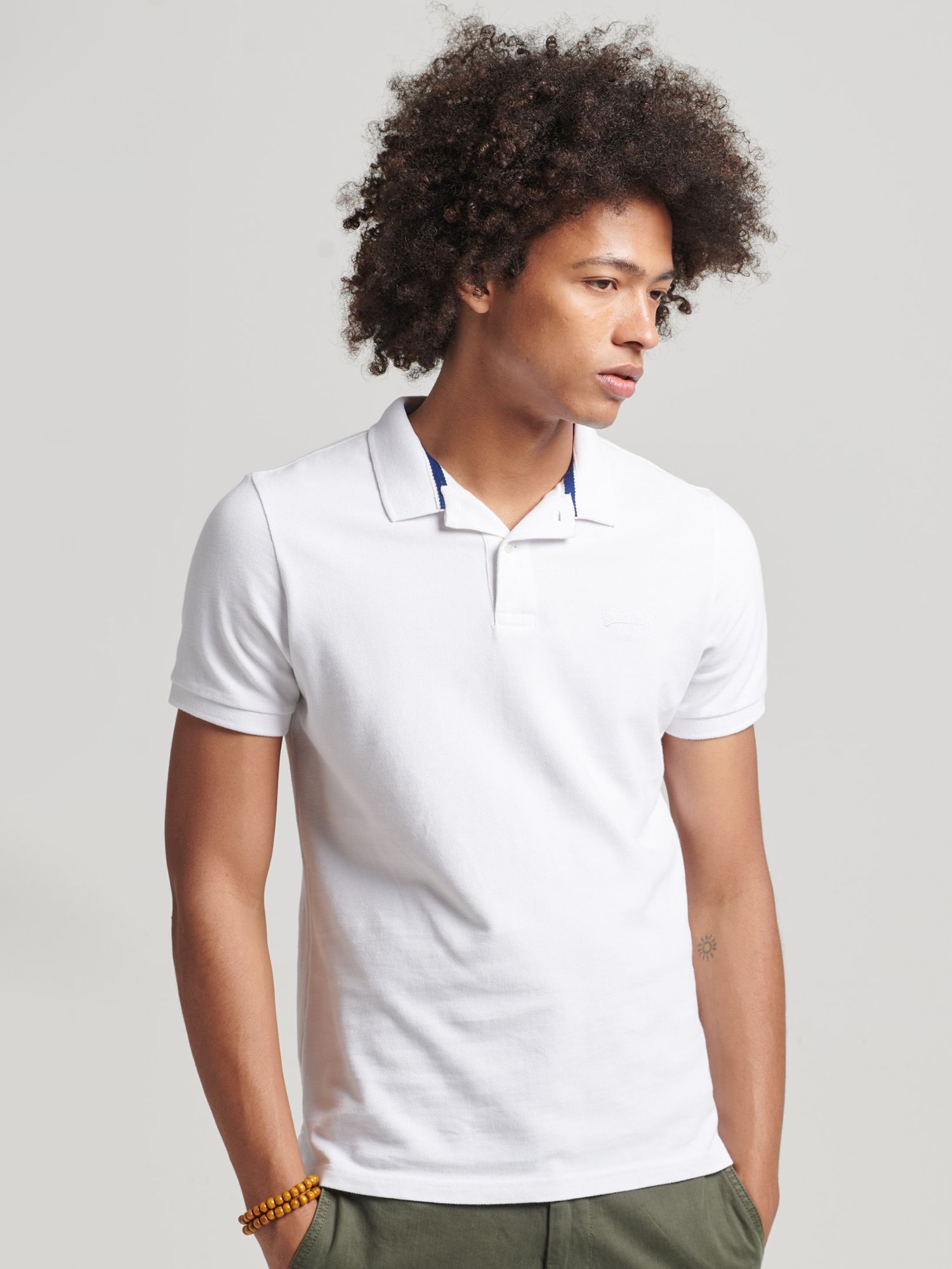 Superdry Classic Pique Polo Optic Shirt, Lewis at John & Partners