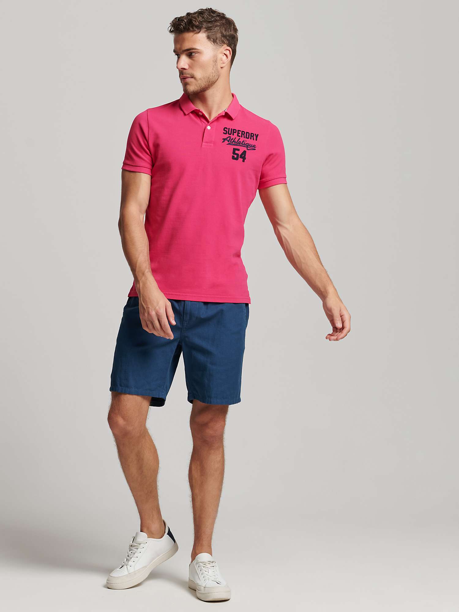 Superdry Superstate Polo Shirt, Raspberry Pink at John Lewis & Partners