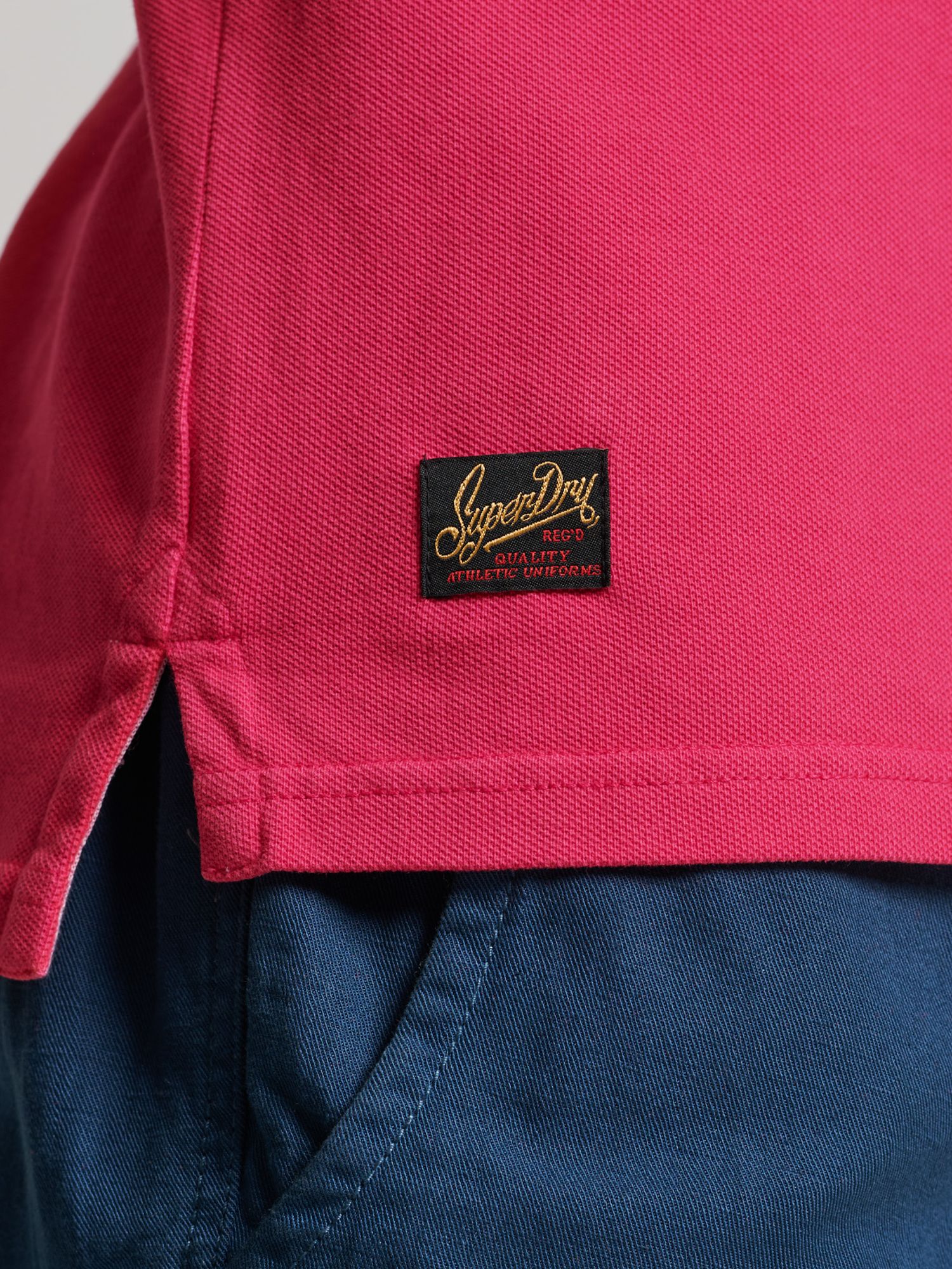Superdry Superstate Polo Shirt, Raspberry Pink at John Lewis & Partners