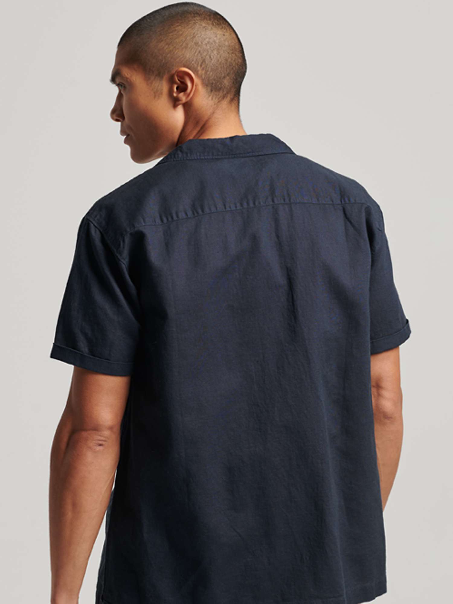 Superdry Resort Short Sleeve Shirt, Eclipse Navy at John Lewis & Partners