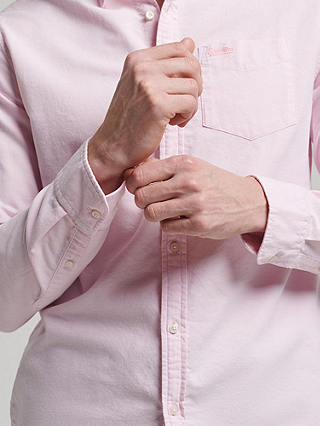 Superdry Washed Oxford Shirt, City Pink