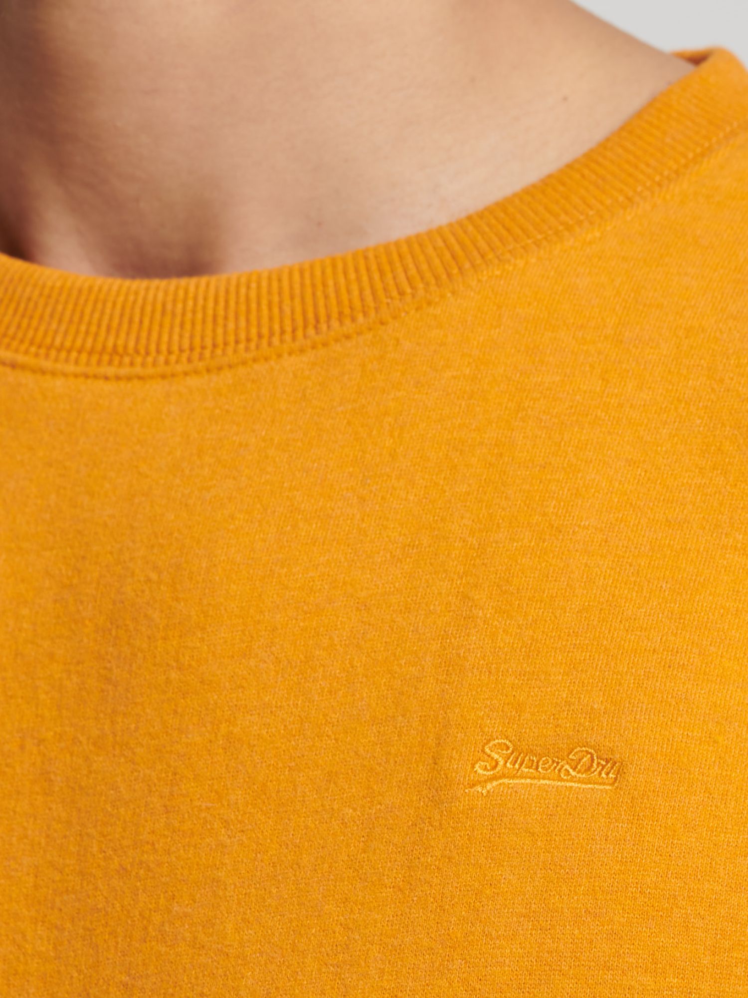 Superdry Vintage Logo Embroidered Crew Sweatshirt, Thrift Gold Marl, S