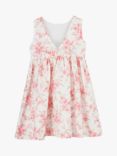 Trotters Kids' Maeva Linen Blend Floral Print Dress