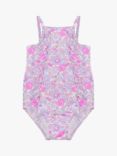 Trotters Baby Betsy Liberty Print Frill Swimsuit, Lilac Betsy, Lilac Betsy