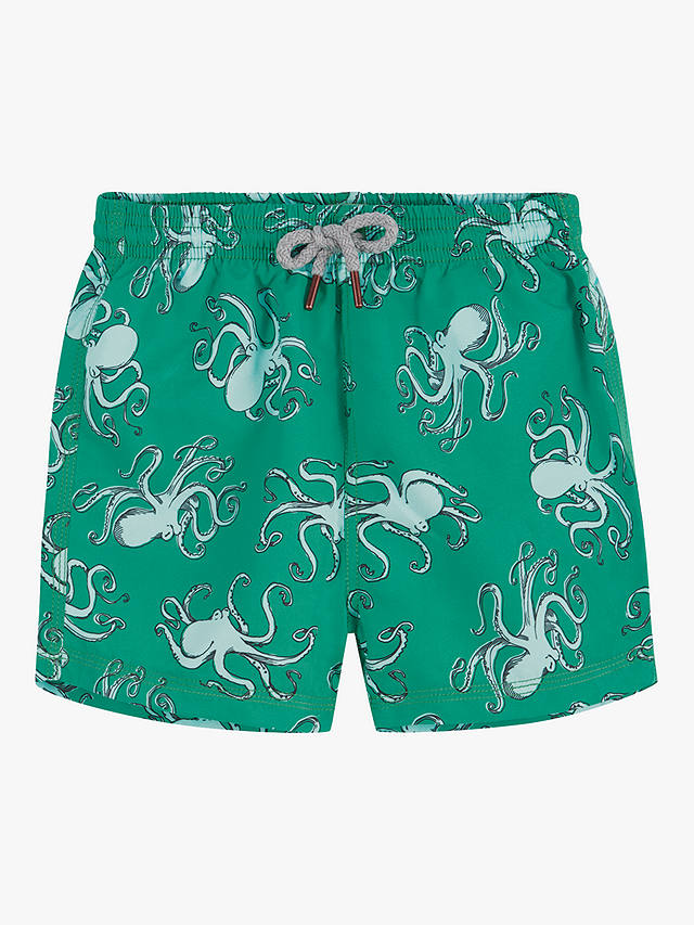 Trotters Kids' Octopus Swim Shorts, Green