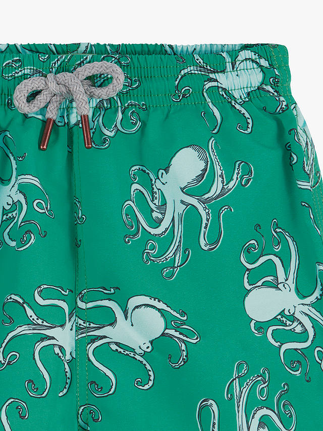 Trotters Kids' Octopus Swim Shorts, Green
