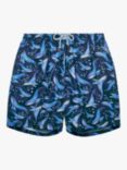 Trotters Whale Swim Shorts, Navy/Whale