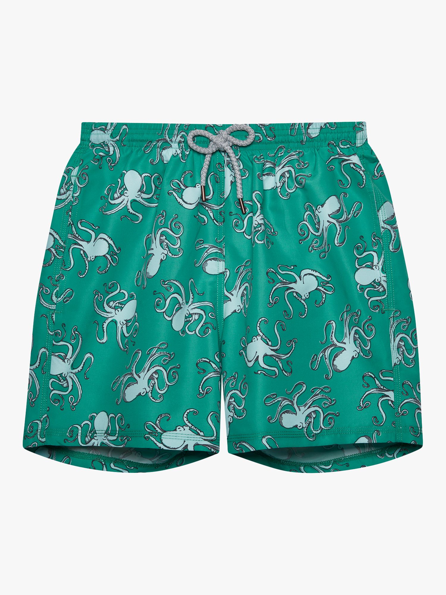 Trotters Octopus Swim Shorts, Green/Octopus, S