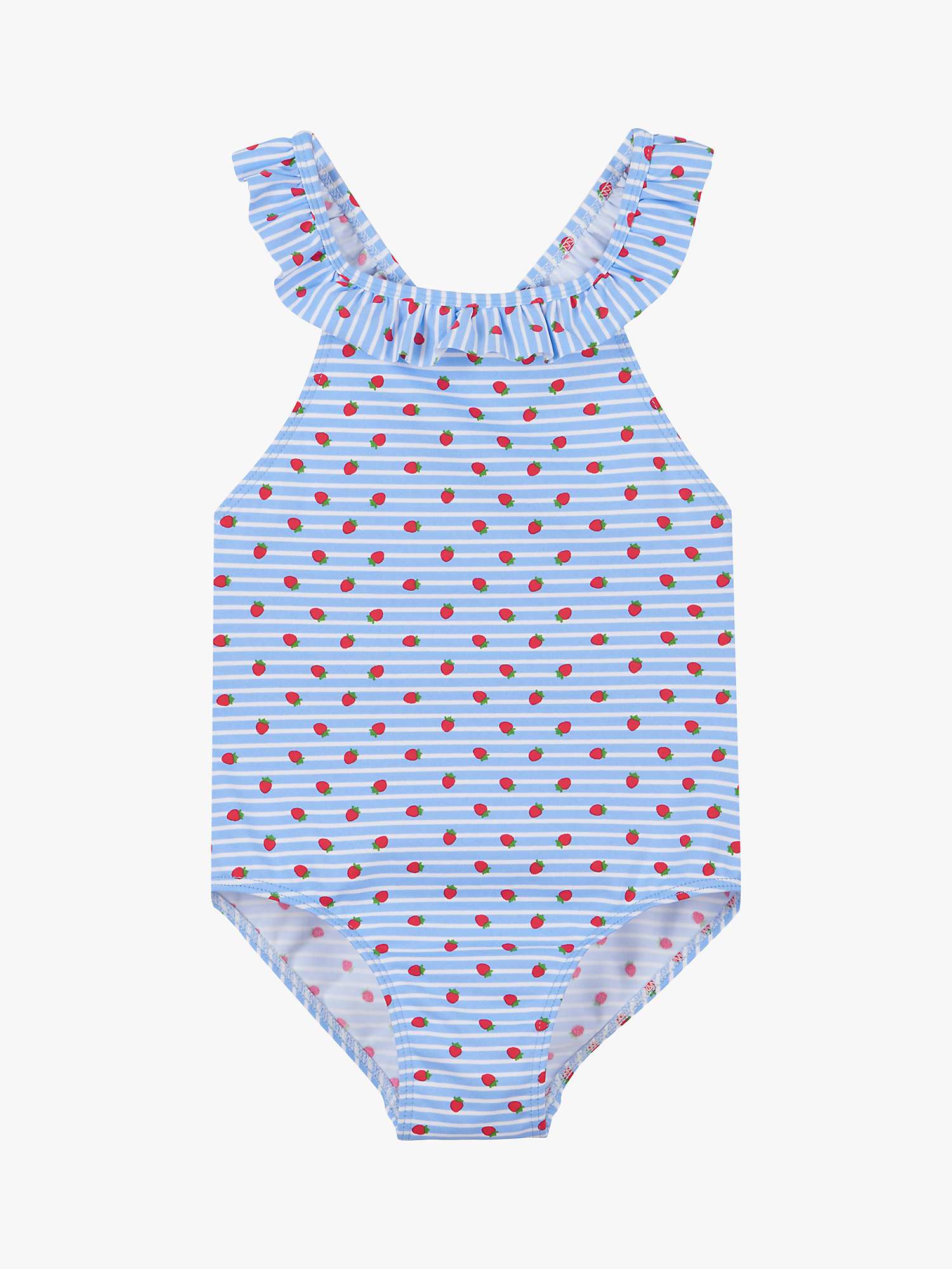 Buy Trotters Baby Strawberry Peplum Swimsuit, Blue S/Strawberry Online at johnlewis.com