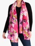 chesca Floral Scarf, Pink/Purple