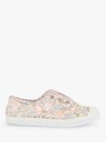 Trotters Kids' Hampton Plum Michelle Print Canvas Plimsolls, Multi