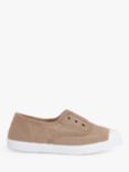 Trotters Kids' Hampton Plum Canvas Plimsolls, Toffee