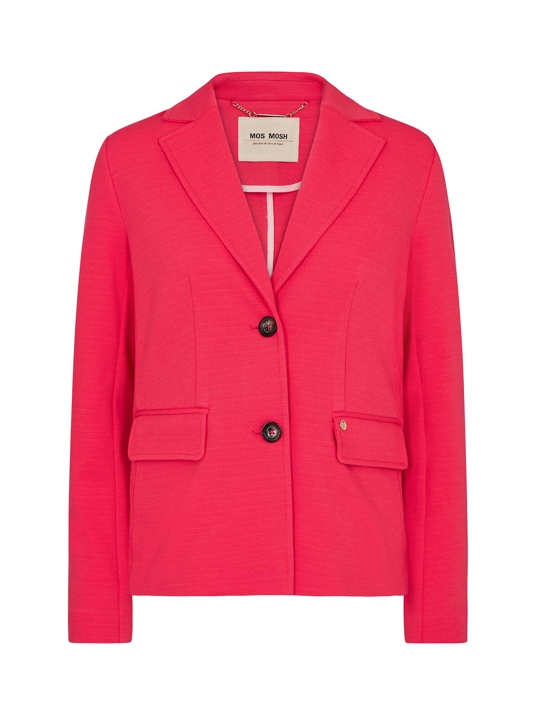 Buy MOS MOSH Topaz Single Breasted Pique Blazer, Teaberry Online at johnlewis.com