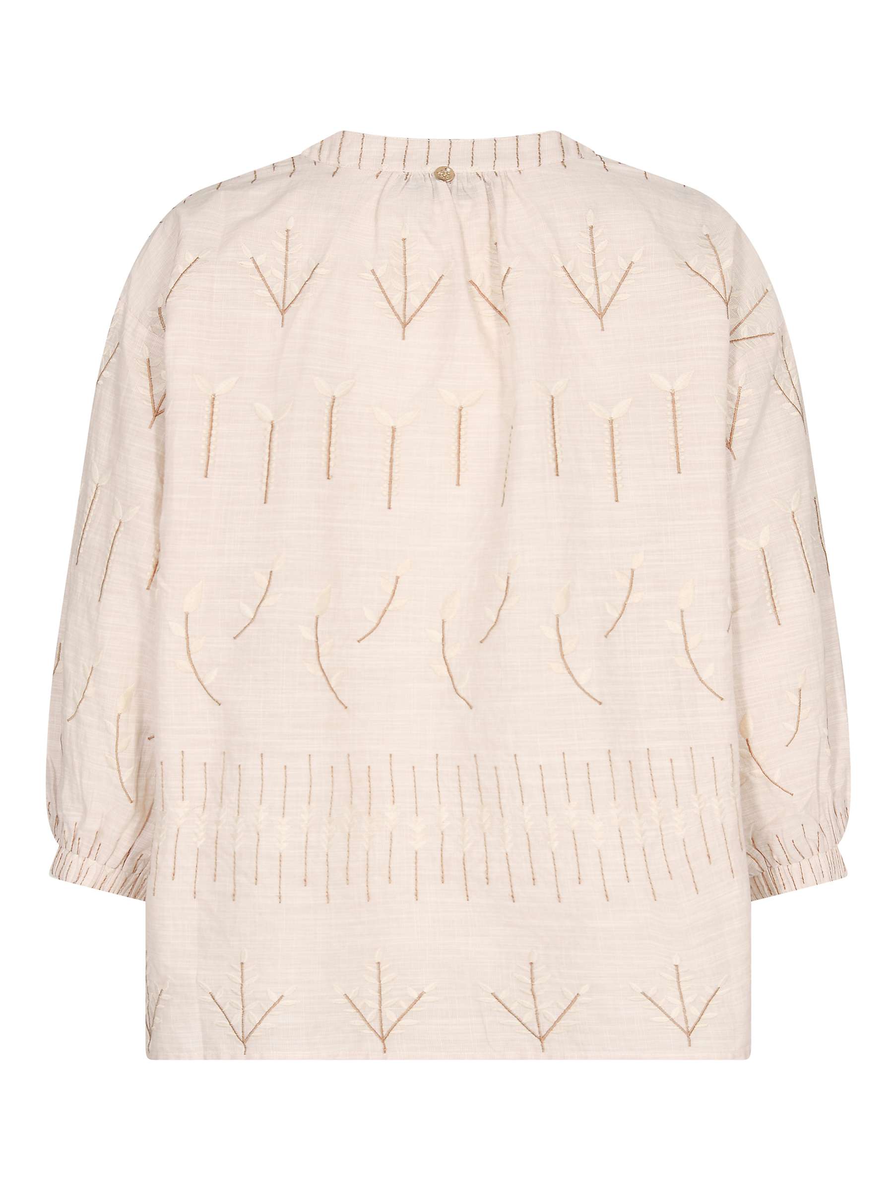 Buy MOS MOSH Nadine Embroidered Blouse, Tan Online at johnlewis.com