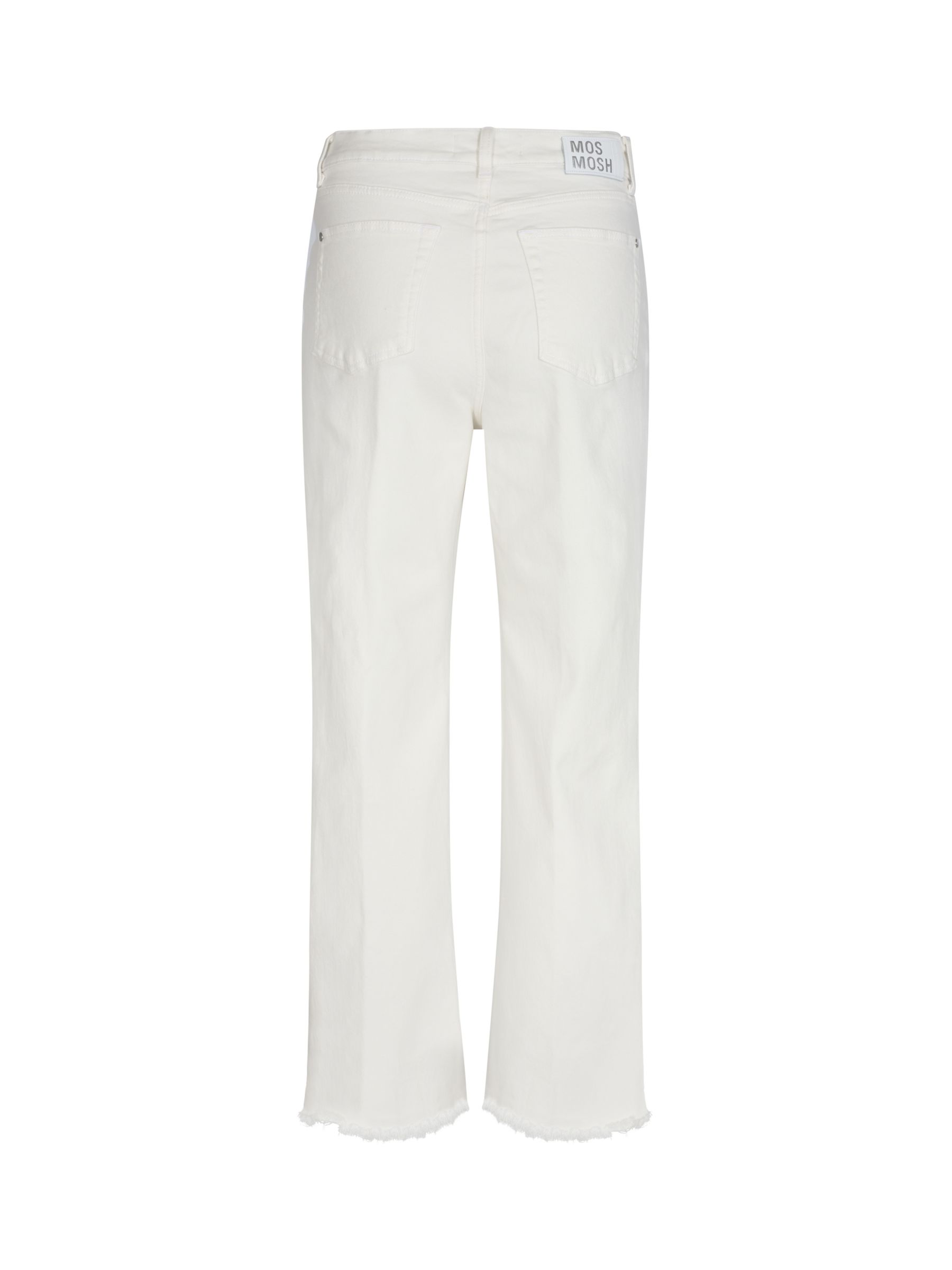 MOS MOSH Verti Fair Wide Leg Jeans, White at John Lewis & Partners