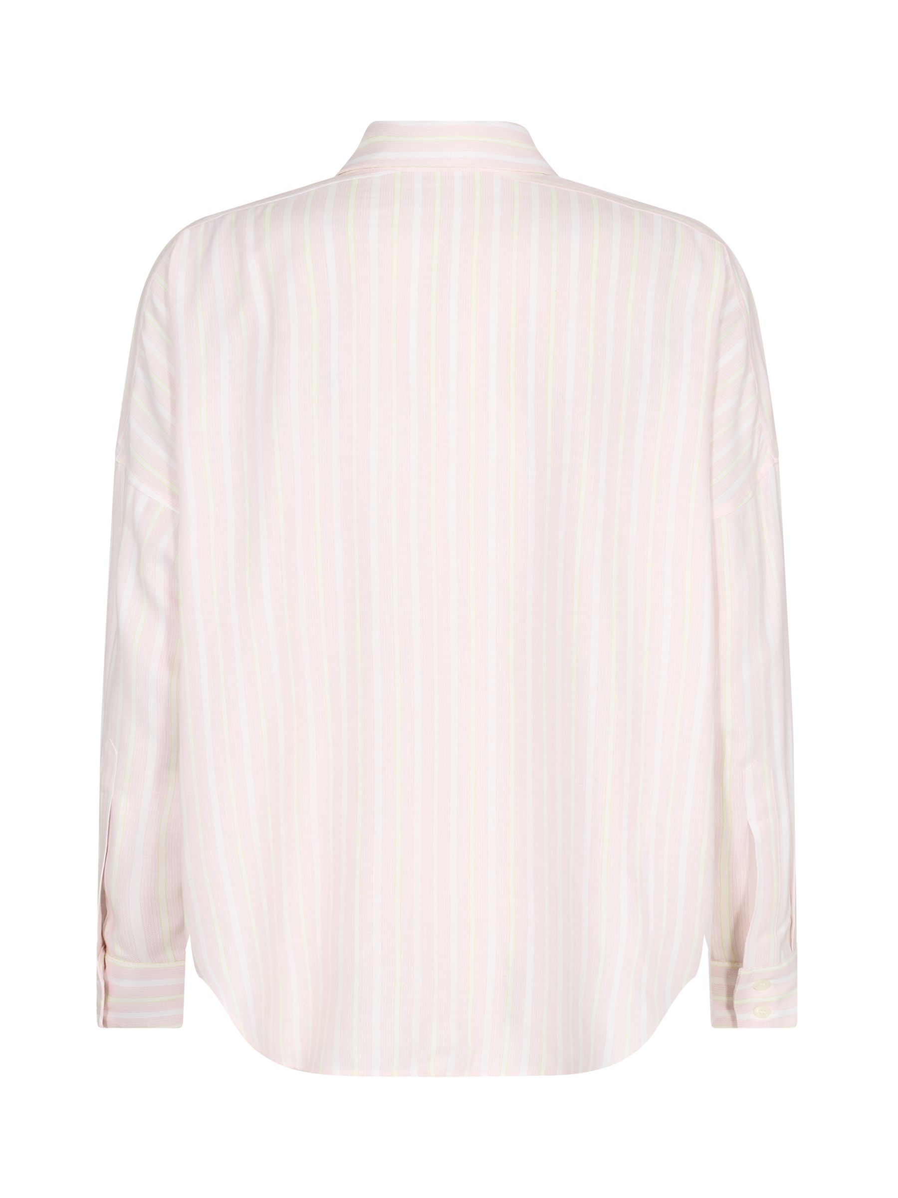 MOS MOSH Janis Feminine Striped Shirt, Pink at John Lewis & Partners