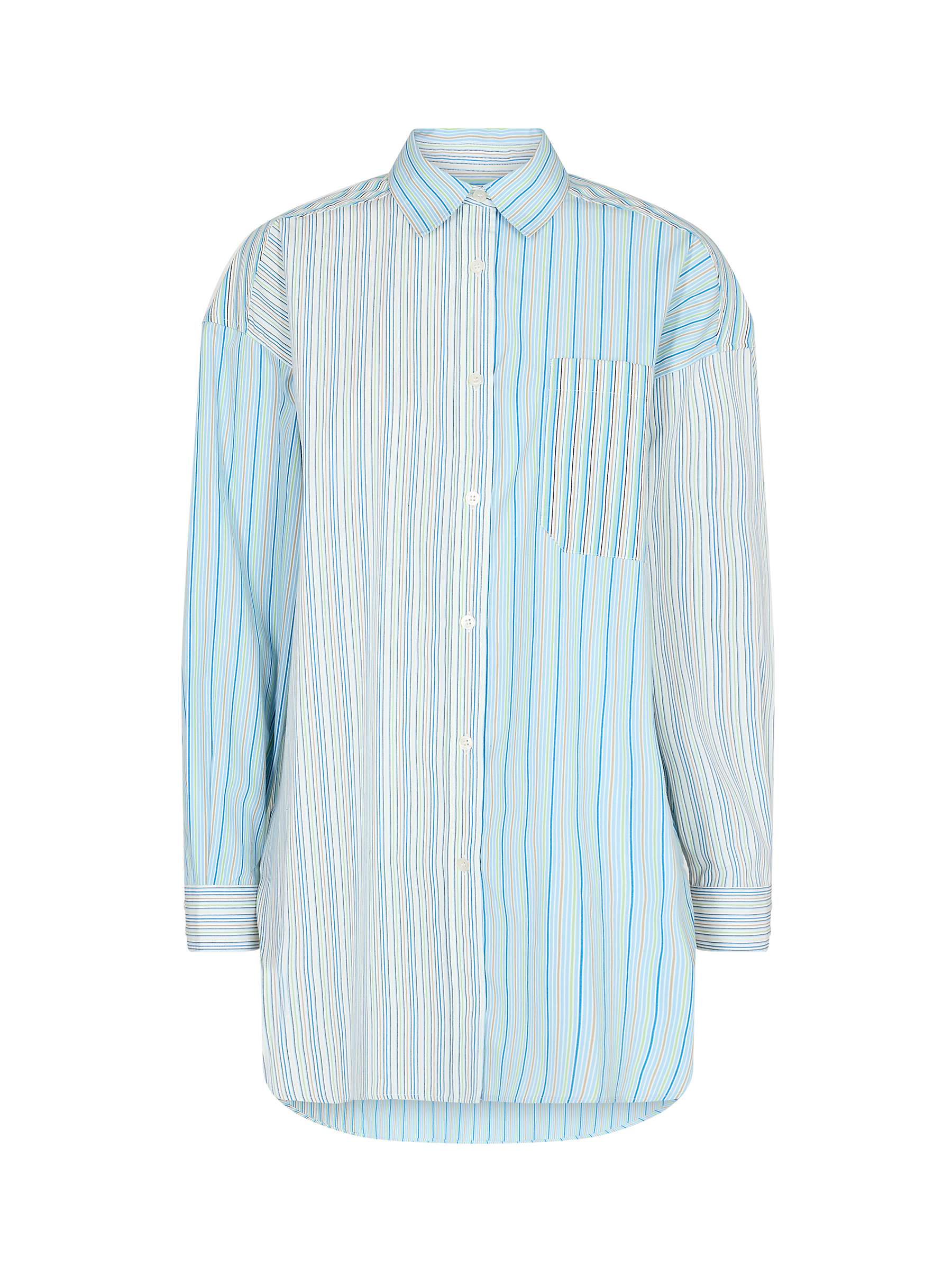 Buy MOS MOSH Elke Multi Striped Shirt, Clear Sky Online at johnlewis.com