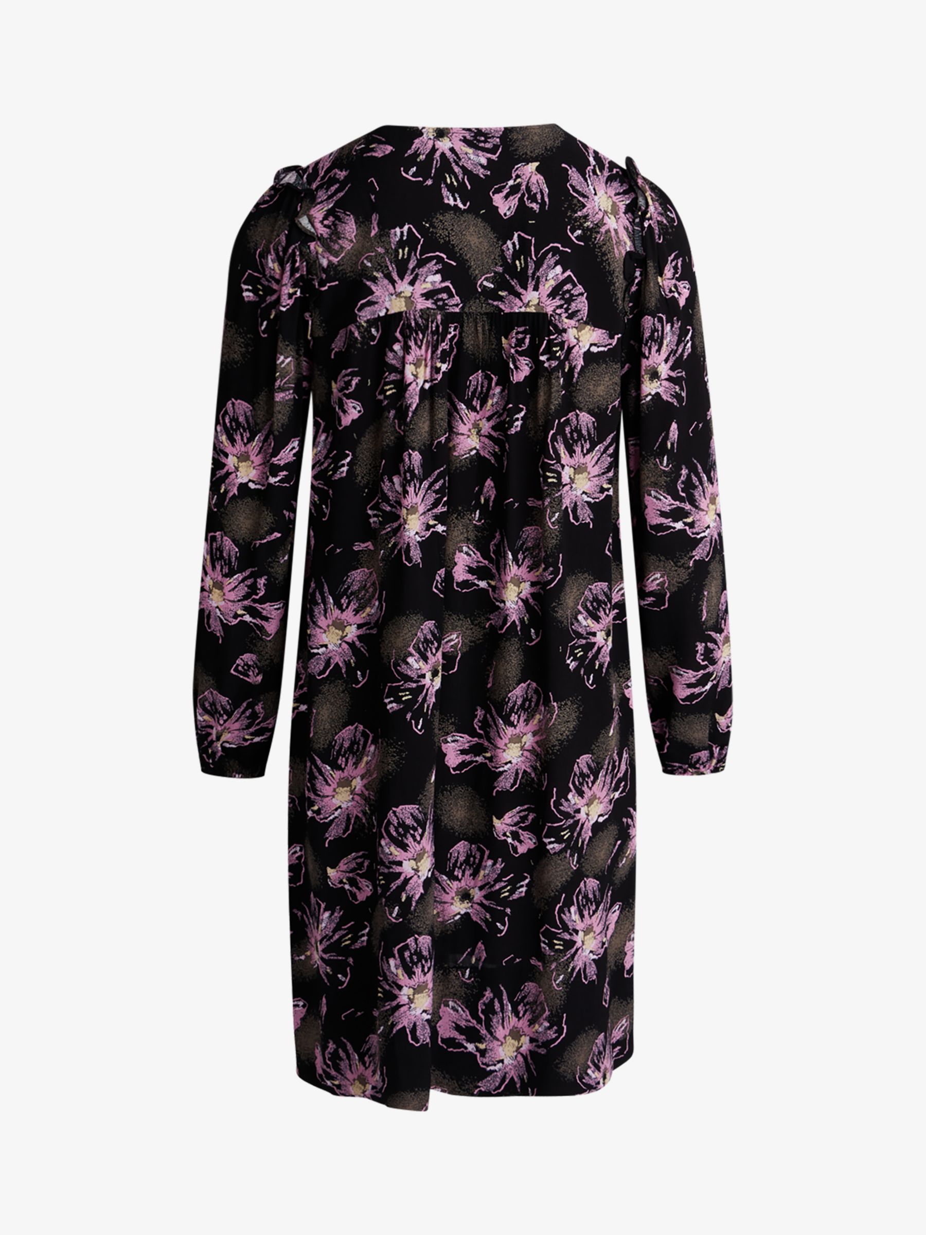 Noa Noa Liva Floral Print Mini Dress, Black/Purple, 6