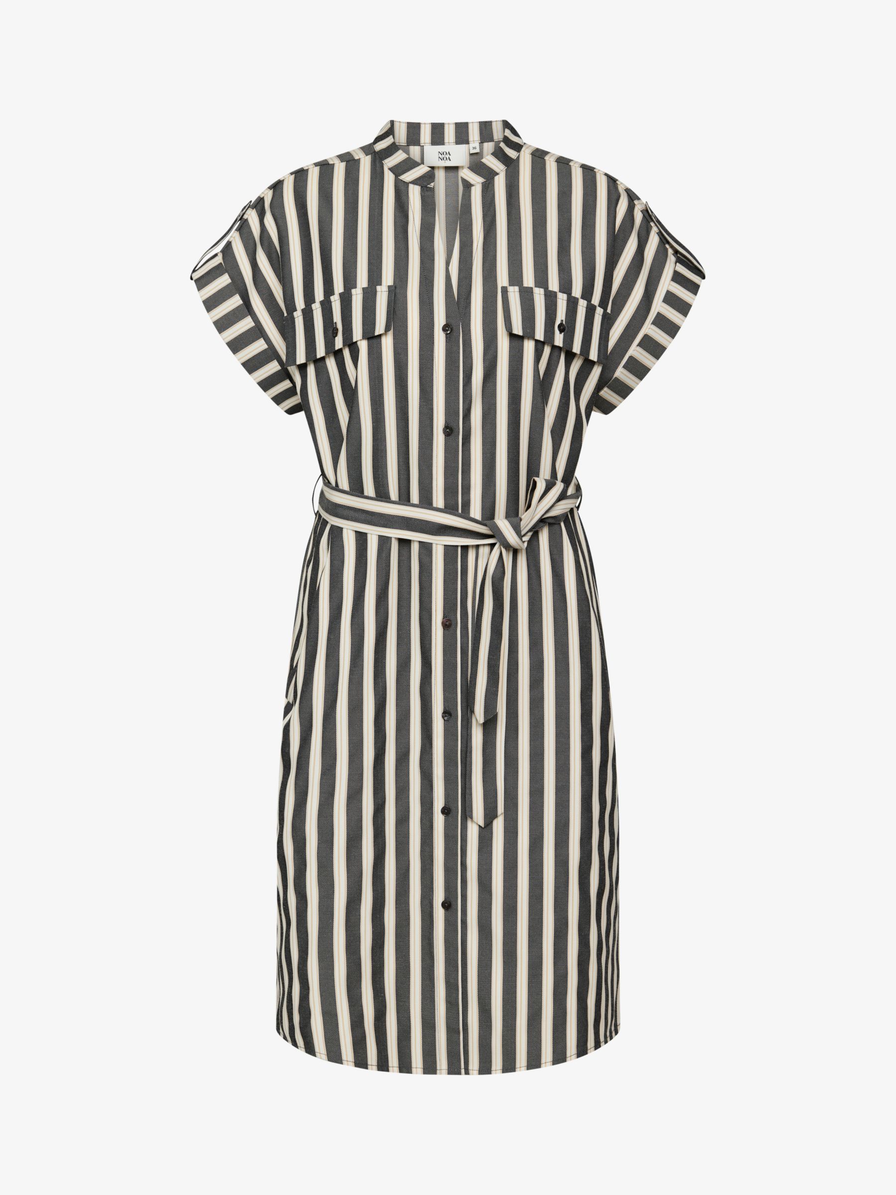 Noa Noa Lilje Stripe Shirt Dress, Art Black at John Lewis & Partners