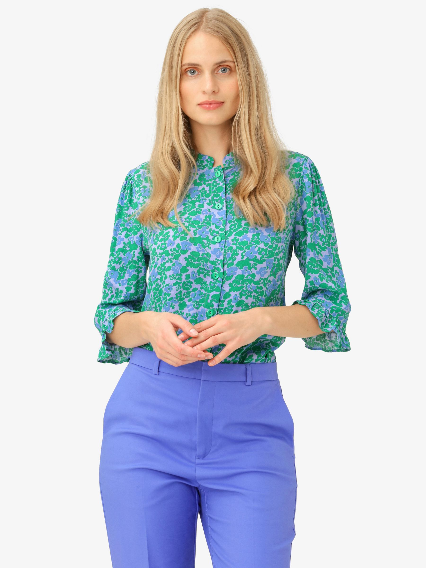 Green Glow 2023 Button Down Shirts for Women Oversized Short Sleeve Bl –  Lookbook Store