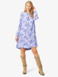 Noa Noa Liva Floral Print Mini Dress, Print Blue/Rose