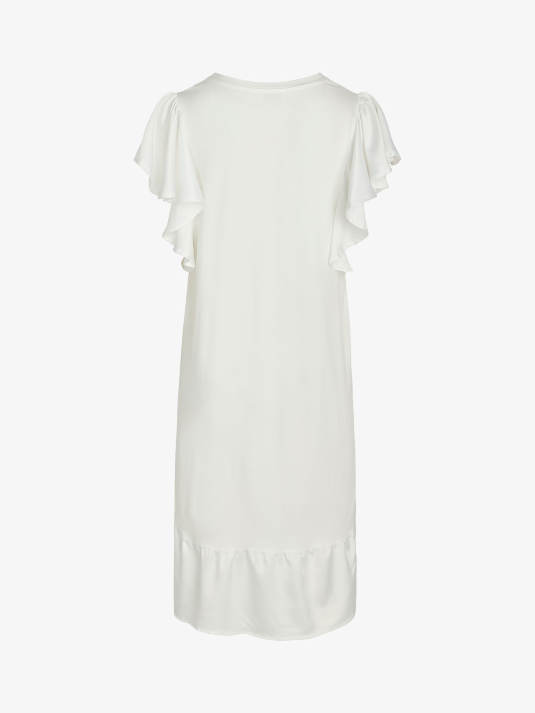 Noa Noa Katie Ruffled Raglan Sleeve Dress, White at John Lewis & Partners