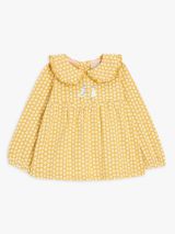 John Lewis Baby Floral Duck Applique Jersey Top, Yellow