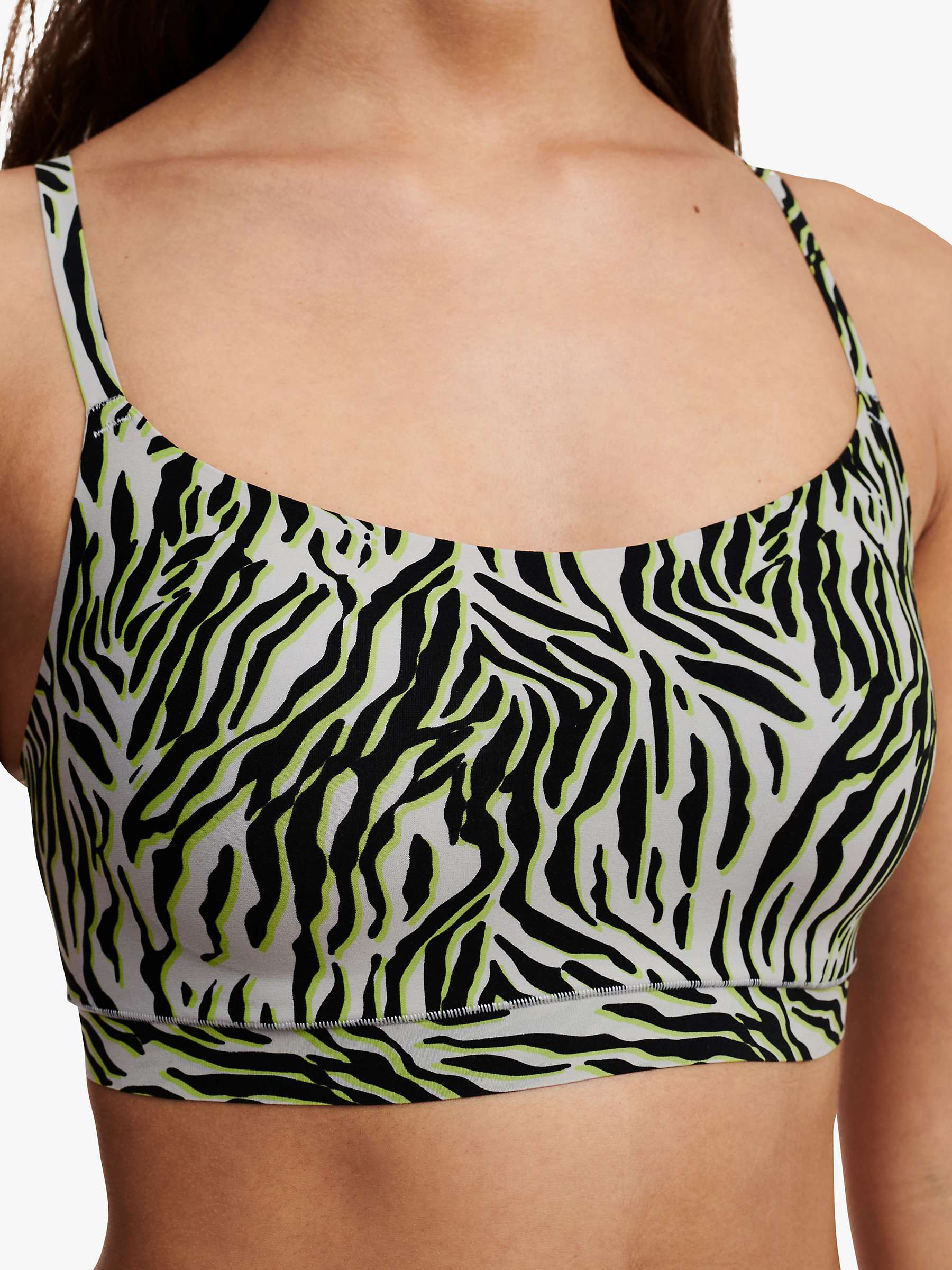 Buy Chantelle Soft Stretch Zebra Scoop Padded Bralette, Black/Multi Online at johnlewis.com