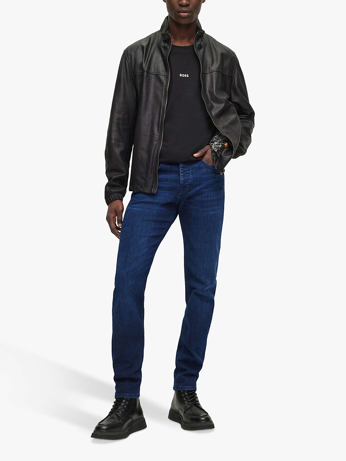 Buy BOSS Taber Tapered Fit Jeans Online at johnlewis.com