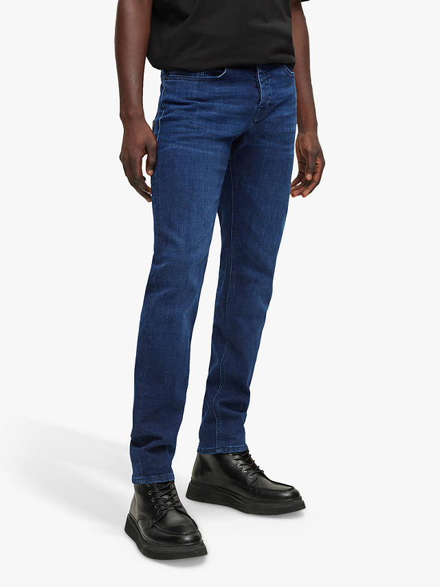 BOSS Taber Tapered Fit Jeans, Navy