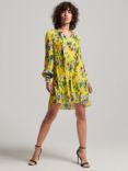 Superdry Studios Floral Dress, Floral Yellow