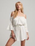 Superdry Cold Shoulder Mini Dress, Off White