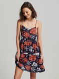 Superdry Mini Beach Cami Dress, Hawaiian Navy