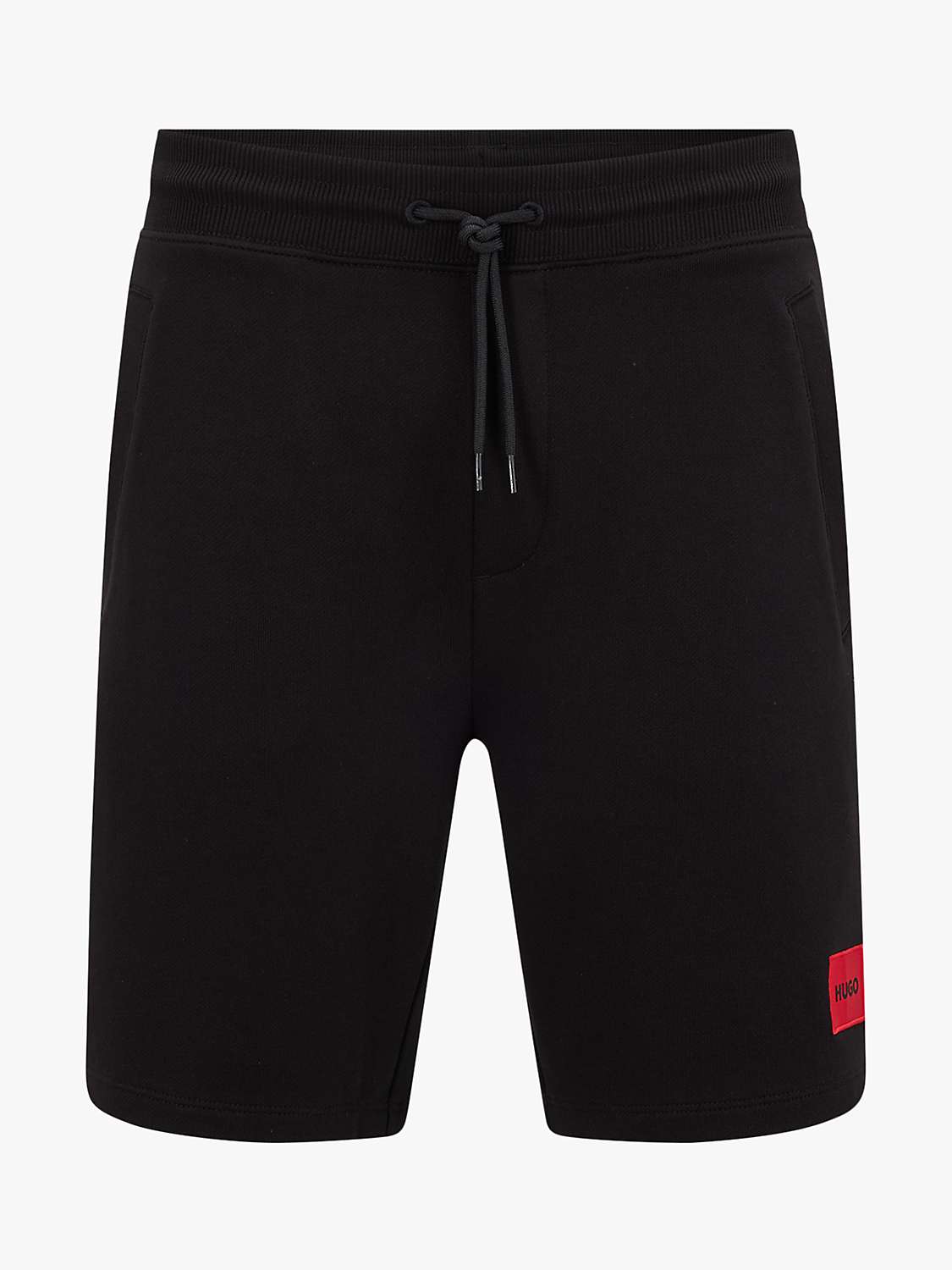 Buy HUGO Diz Cotton Sweat Shorts, Black Online at johnlewis.com
