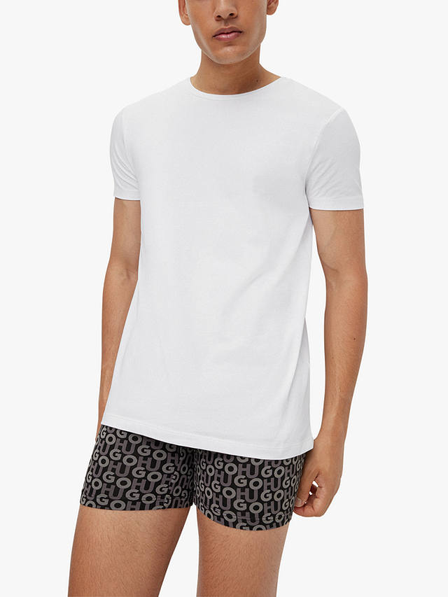 HUGO Slim Fit T-Shirt, Pack of 2, White/Black