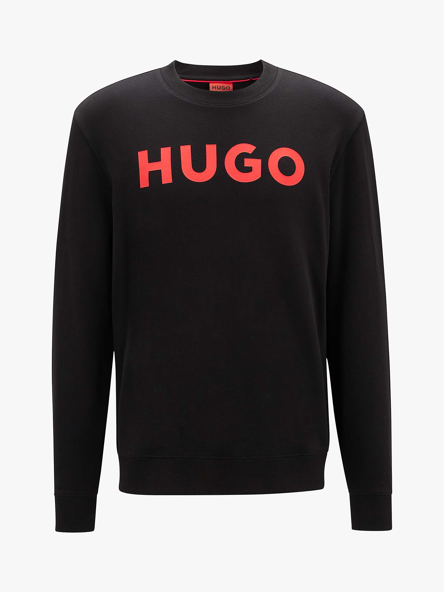 Buy HUGO Dem Logo Sweatshirt, Black Online at johnlewis.com