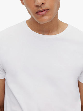 HUGO Plain Cotton T-Shirt, Pack of 2, White