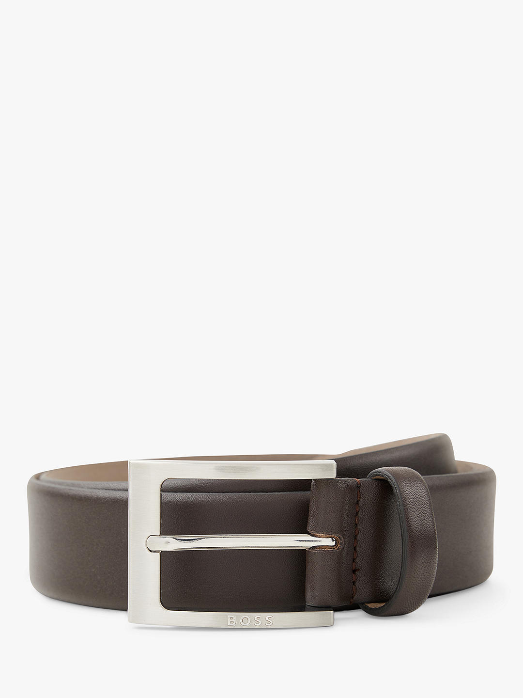BOSS Barnabie Leather Belt, Dark Brown