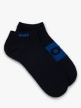 BOSS Logo Trainer Socks, Pack of 2, Dark Blue