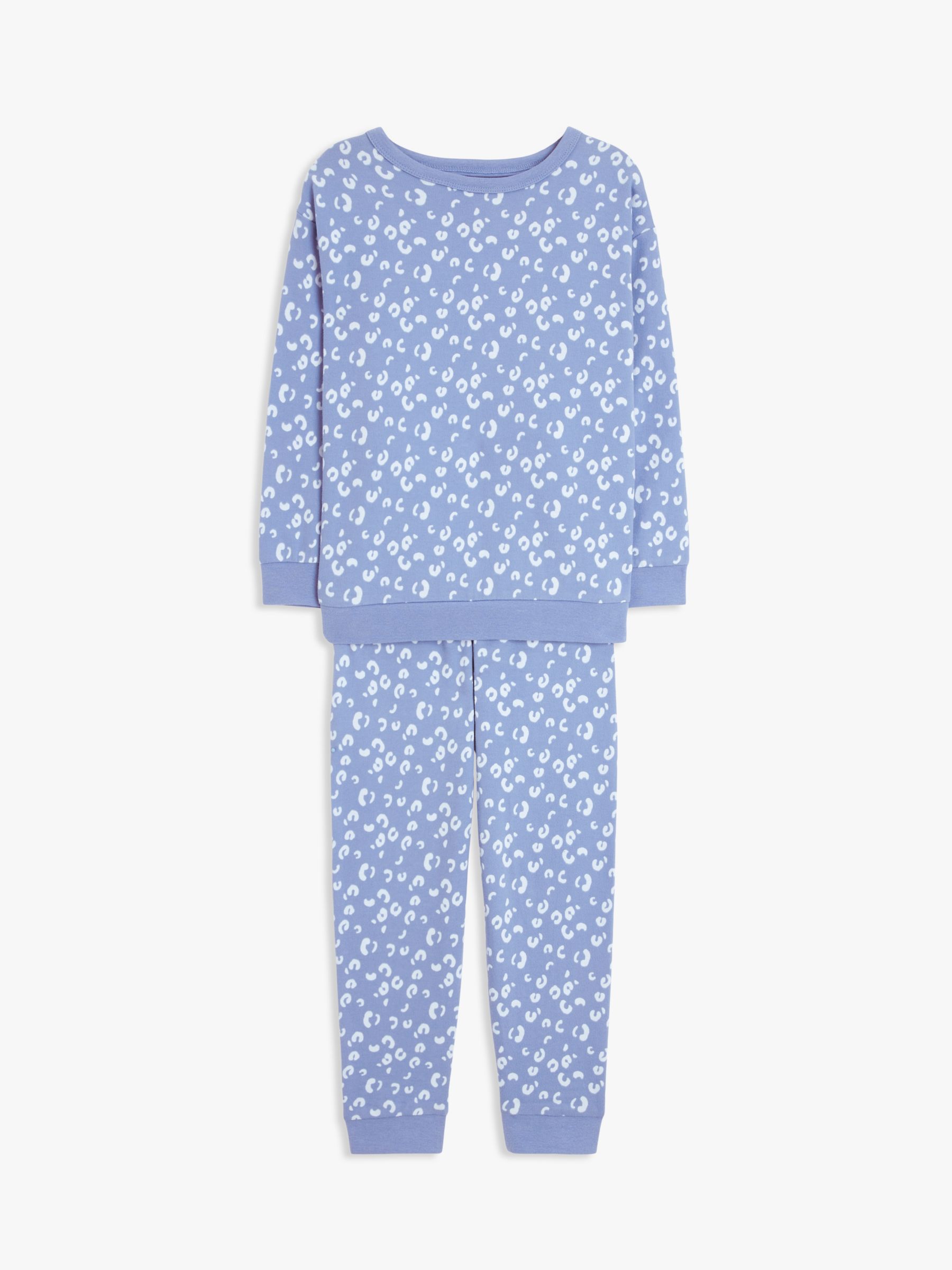 John Lewis Kids' Animal Print Pyjamas, Blue