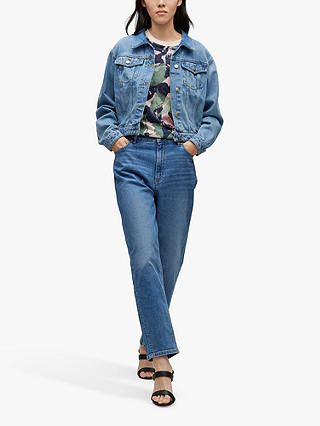BOSS Ruth Tapered Jeans, Bright Blue