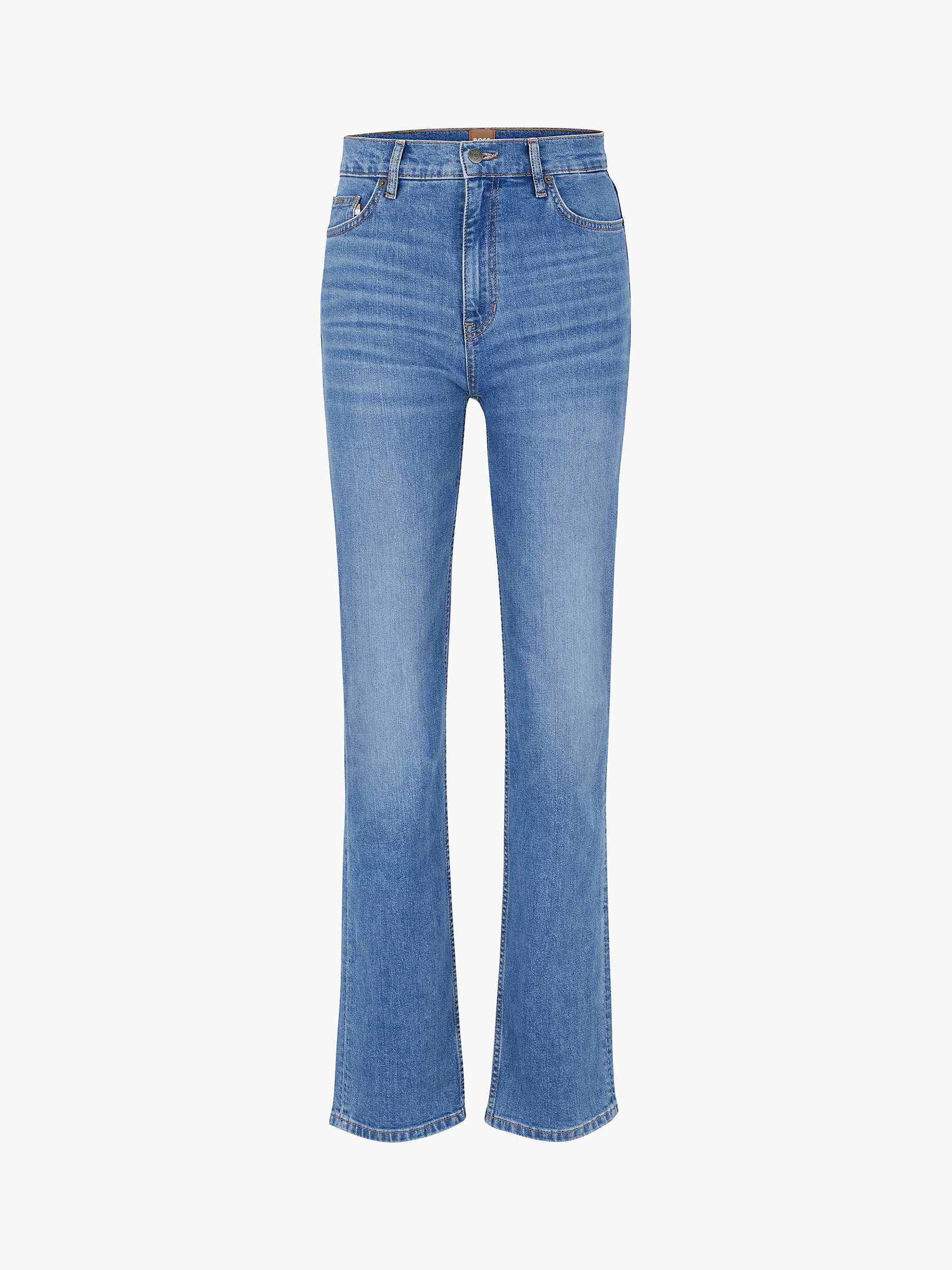 Buy BOSS Ada Straight Fit Jeans, Bright Blue Online at johnlewis.com
