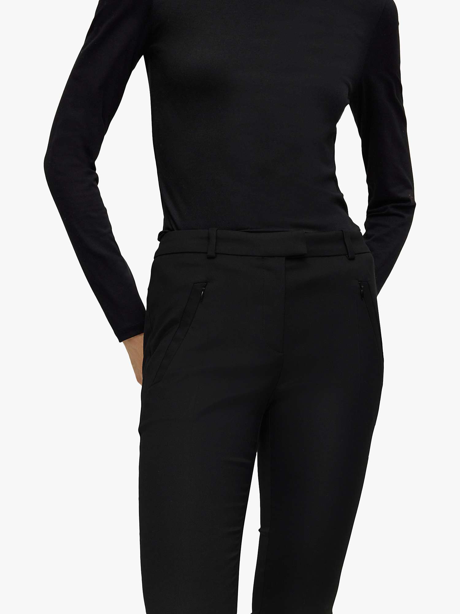 Buy BOSS Anaita Skinny Trousers, Black Online at johnlewis.com