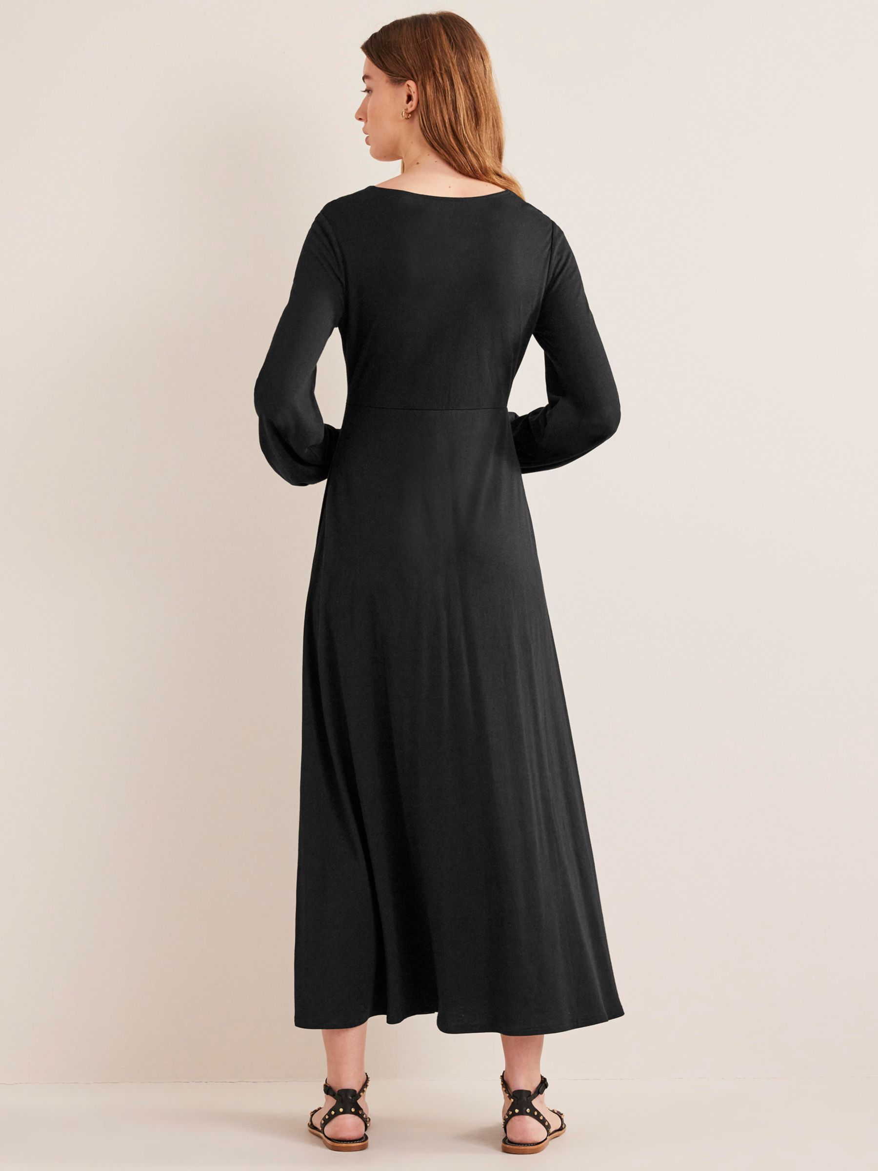 Boden Keyhole Jersey Maxi Dress, Black at John Lewis & Partners